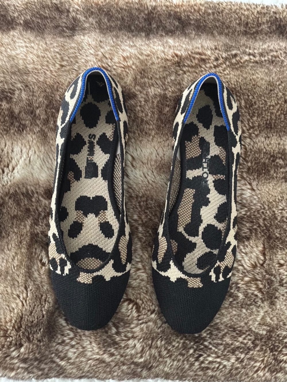 Rothy’s Square Toe Ballet Flat Desert Cat Cap toe Size 7.5